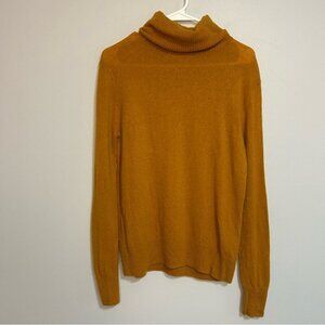 Rosemunde Mustard Orange Wool Cashmere Blend Knit Turtleneck Sweater Size Small